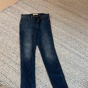 Madewell Dark Blue Skinny Jeans 10” high rise